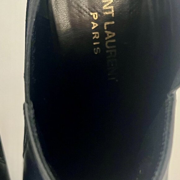 Saint Laurent Black Calfskin Stiletto Ankle Boots – Size 38.5 - Picture 7 of 10